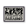 Talking Heads Live At Paradiso, Amsterdam Vintage Music Gig Poster