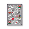 Keith Haring Graphic Repeat Collage Art Print