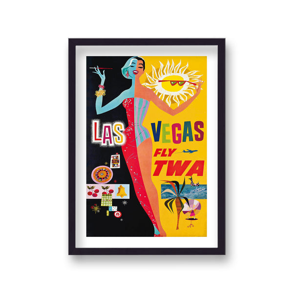 Twa Las Vegas Graphic Poster Vintage Travel Print