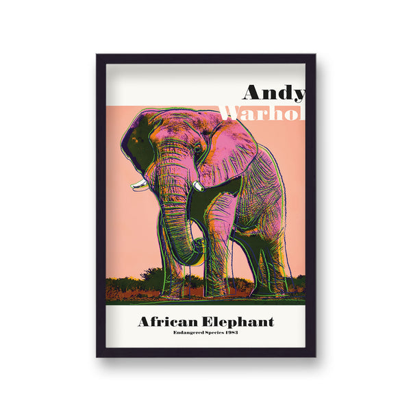 Andy Warhol Endangered African Elephant Art Poster