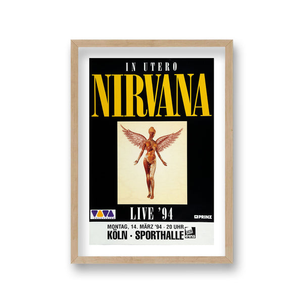 Nirvana In Utero Vintage Tour Poster German