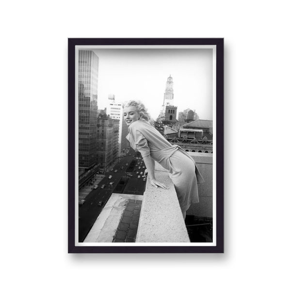 Marilyn Monroe In New York Looking To Street From Rooftop 2