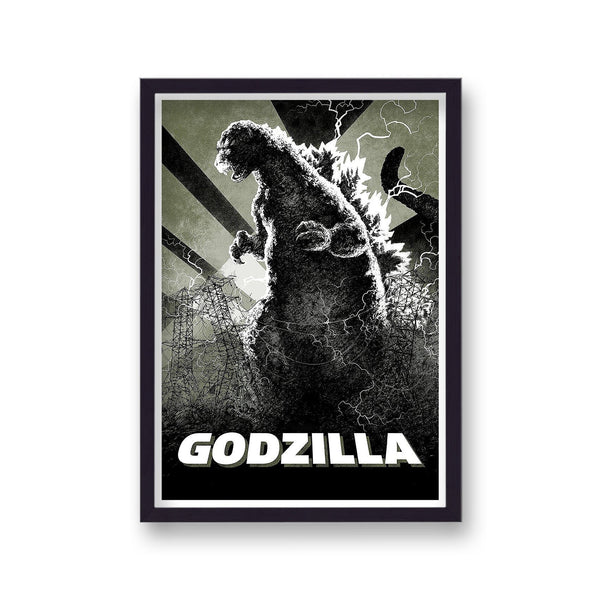 Vintage Godzilla Alternative Movie Poster V3